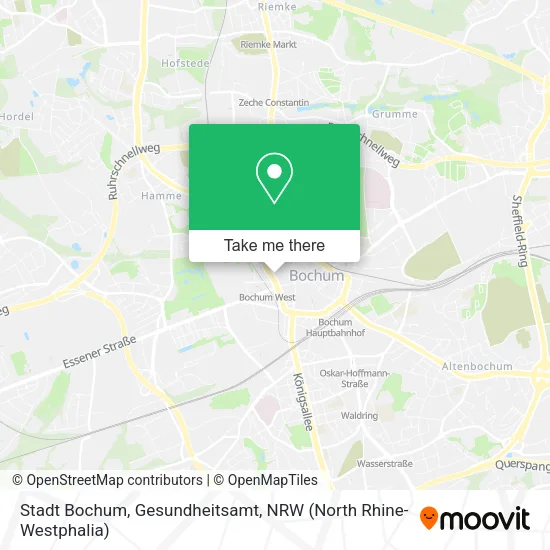 Карта Stadt Bochum, Gesundheitsamt