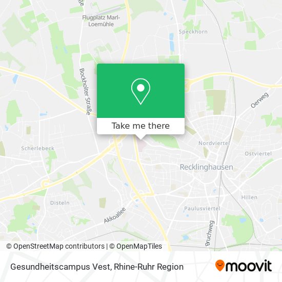 Gesundheitscampus Vest map