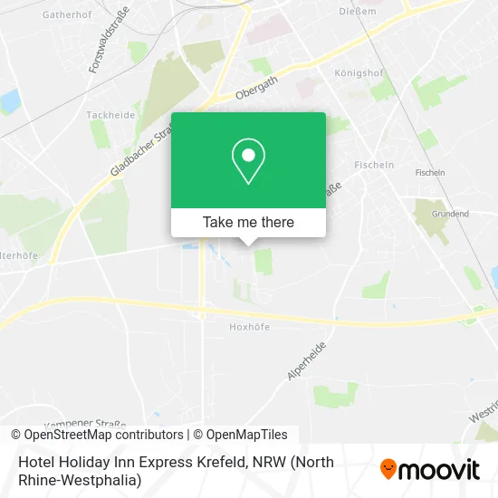 Hotel Holiday Inn Express Krefeld map