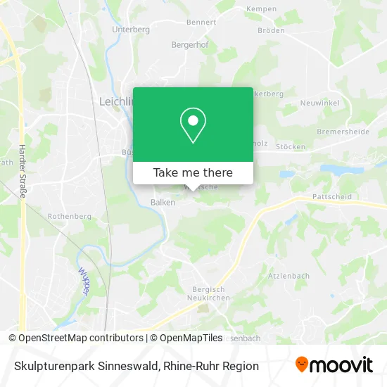 Карта Skulpturenpark Sinneswald