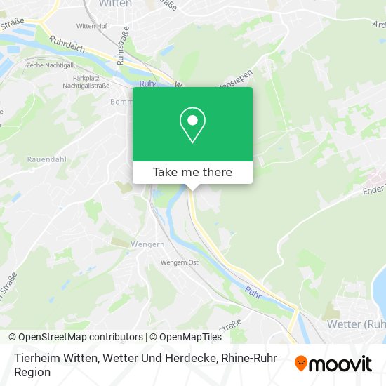 Tierheim Witten, Wetter Und Herdecke map