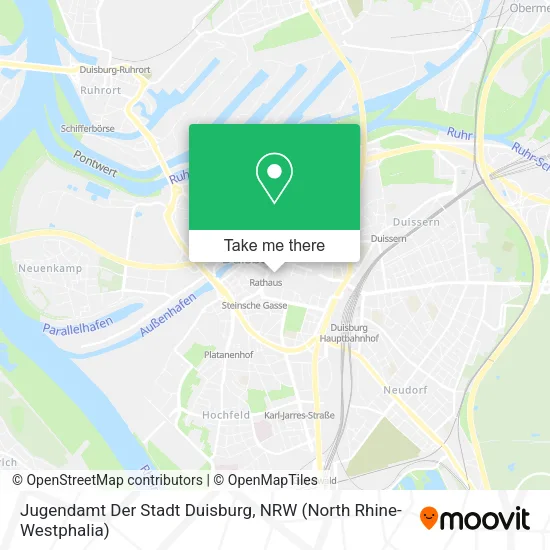 Карта Jugendamt Der Stadt Duisburg