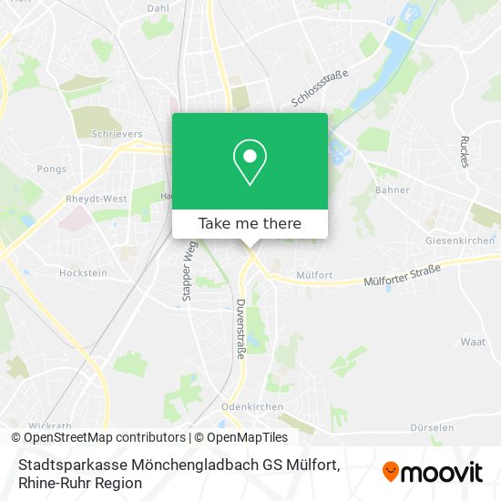 Stadtsparkasse Mönchengladbach GS Mülfort map