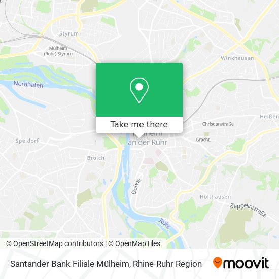 Santander Bank Filiale Mülheim map
