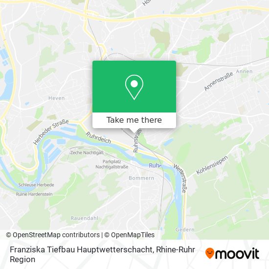 Franziska Tiefbau Hauptwetterschacht map