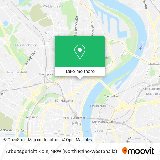Карта Arbeitsgericht Köln