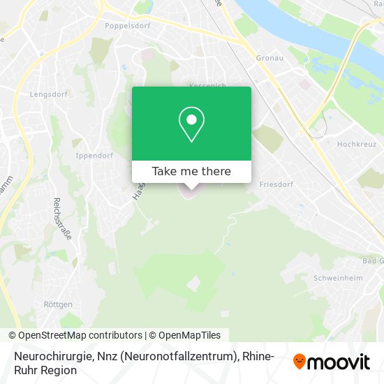 Neurochirurgie, Nnz (Neuronotfallzentrum) map