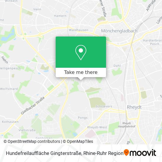 Карта Hundefreilauffläche Gingterstraße