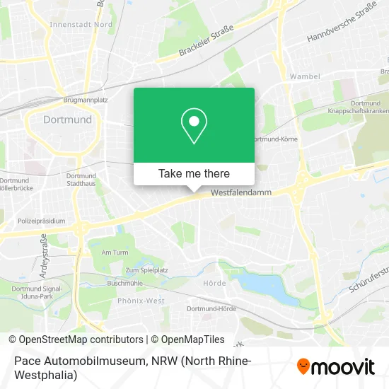 Pace Automobilmuseum map