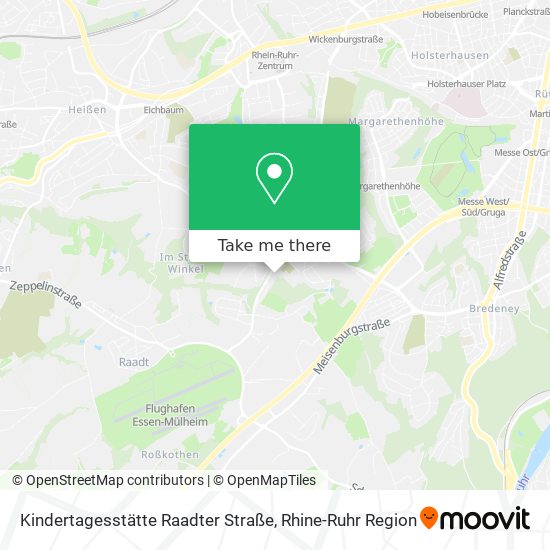 Карта Kindertagesstätte Raadter Straße