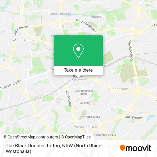 The Black Rooster Tattoo map