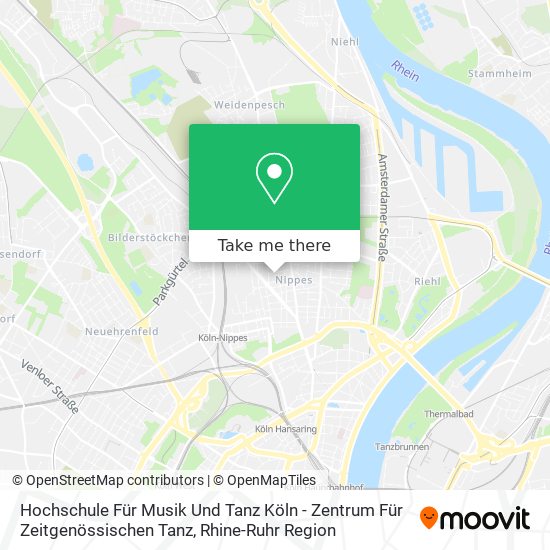 Hochschule Für Musik Und Tanz Köln - Zentrum Für Zeitgenössischen Tanz map