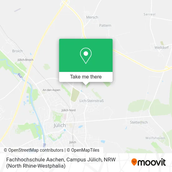 Карта Fachhochschule Aachen, Campus Jülich