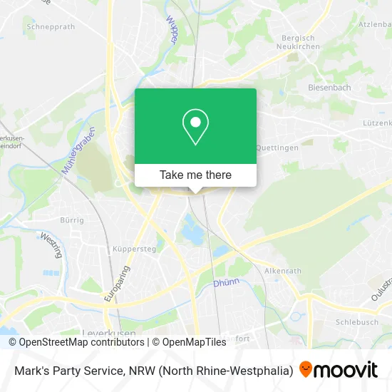 Mark's Party Service map