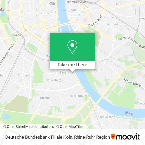 Deutsche Bundesbank Filiale Köln map