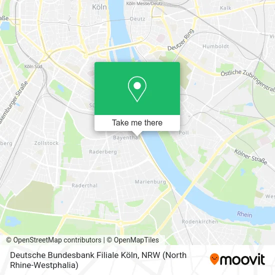 Карта Deutsche Bundesbank Filiale Köln