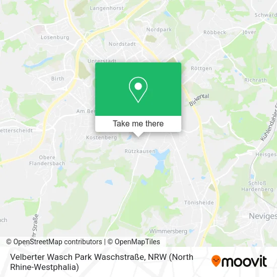 Карта Velberter Wasch Park Waschstraße