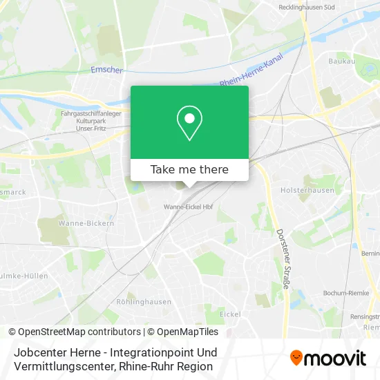 Карта Jobcenter Herne - Integrationpoint Und Vermittlungscenter