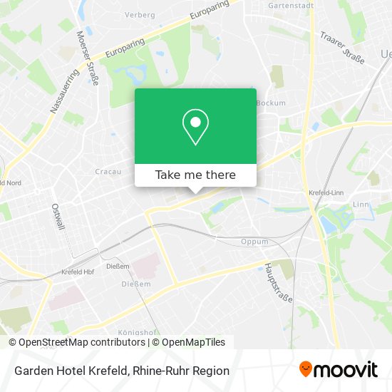 Garden Hotel Krefeld map