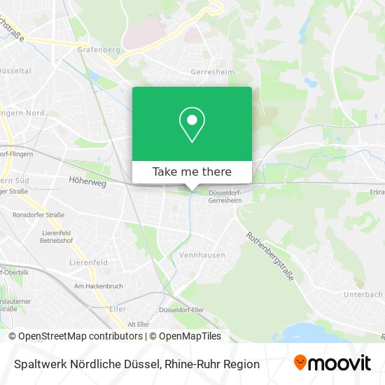 Spaltwerk Nördliche Düssel map