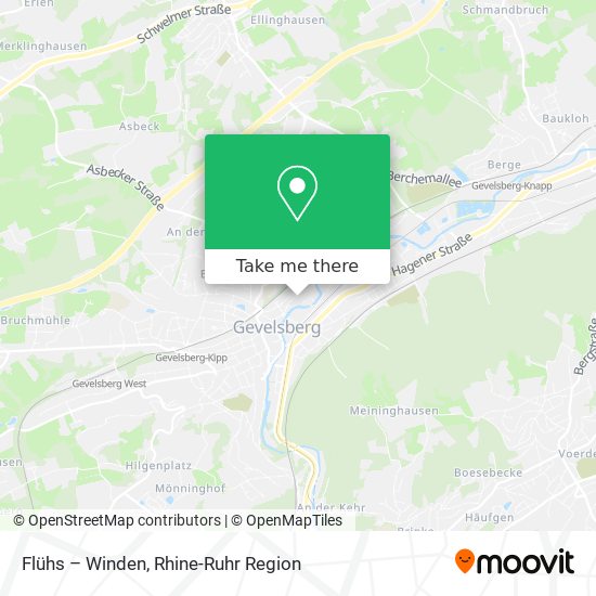 Flühs – Winden map