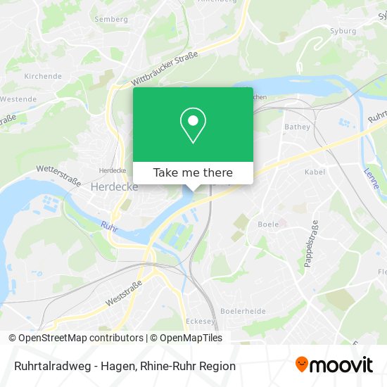 Ruhrtalradweg - Hagen map