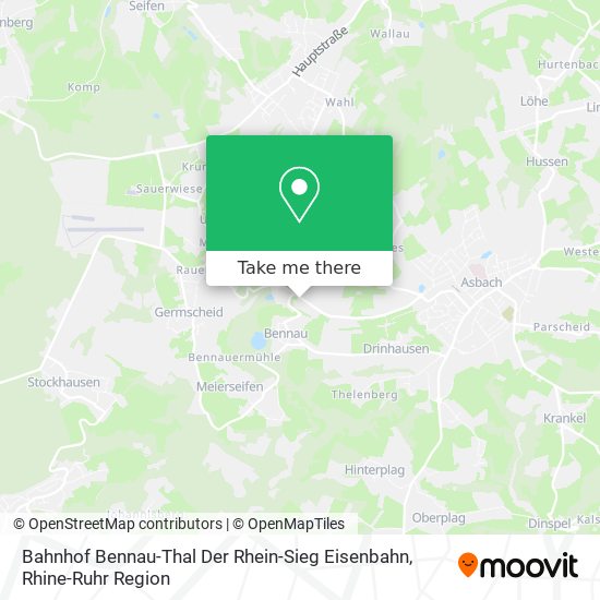 Bahnhof Bennau-Thal Der Rhein-Sieg Eisenbahn map