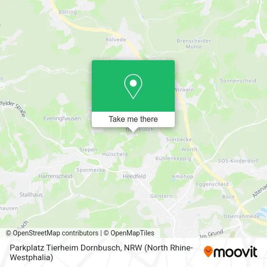 Карта Parkplatz Tierheim Dornbusch
