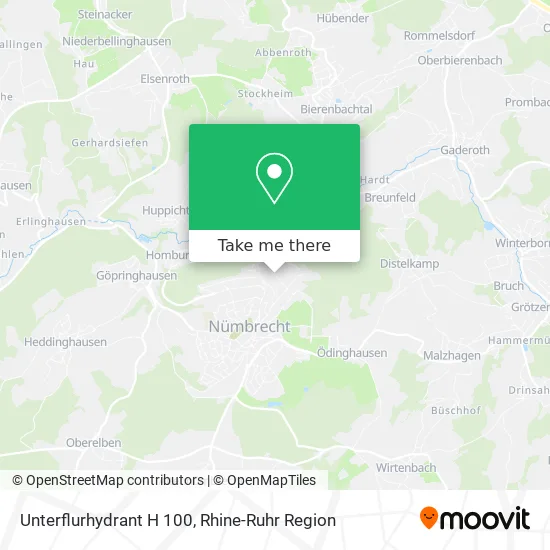 Карта Unterflurhydrant H 100