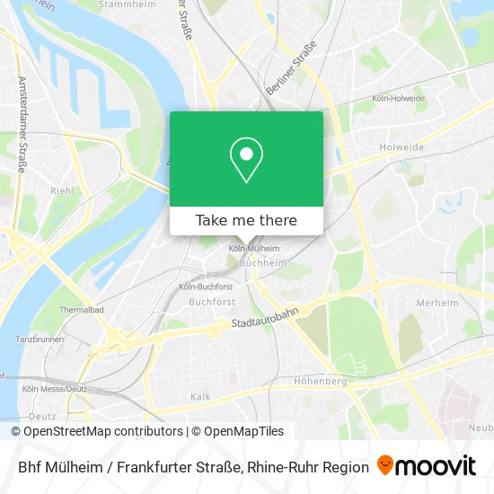 Карта Bhf Mülheim / Frankfurter Straße