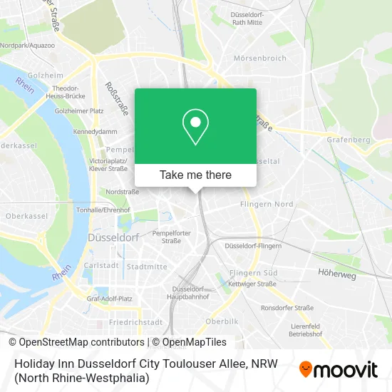 Holiday Inn Dusseldorf City Toulouser Allee map