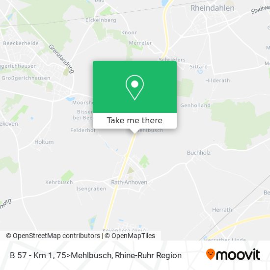 B 57 - Km 1, 75>Mehlbusch map