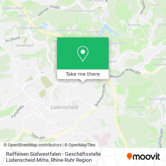 Raiffeisen Südwestfalen - Geschäftsstelle Lüdenscheid-Mitte map