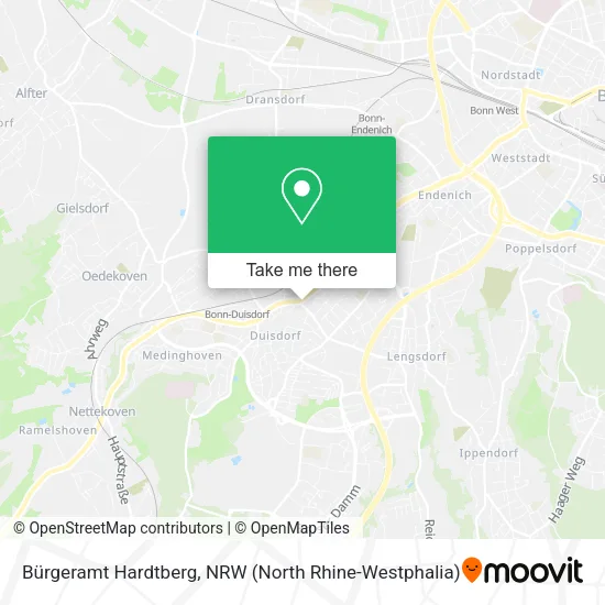 Карта Bürgeramt Hardtberg