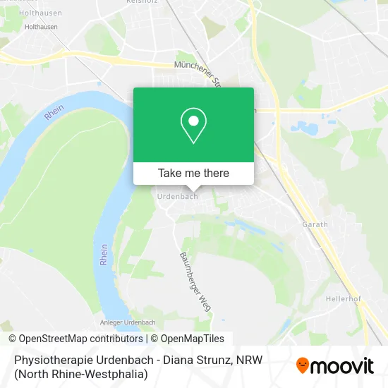 Карта Physiotherapie Urdenbach - Diana Strunz