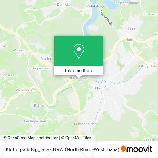 Kletterpark Biggesee map