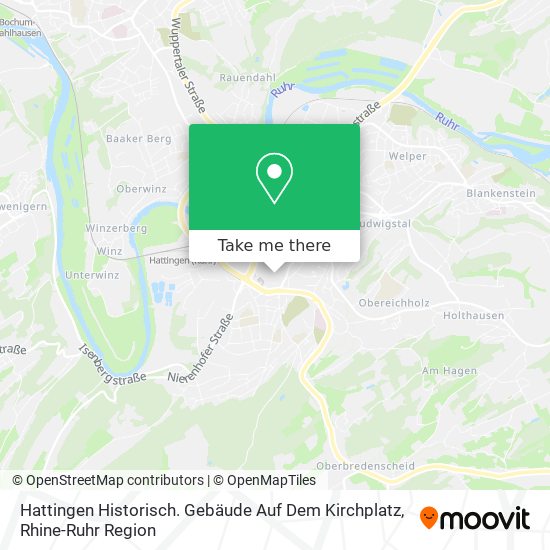 Hattingen Historisch. Gebäude Auf Dem Kirchplatz map