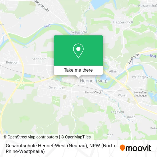 Карта Gesamtschule Hennef-West (Neubau)