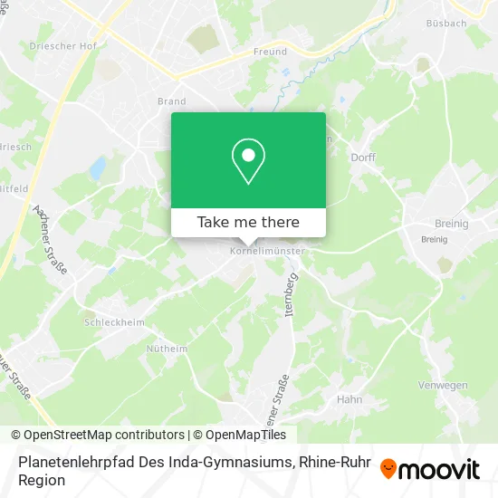 Карта Planetenlehrpfad Des Inda-Gymnasiums