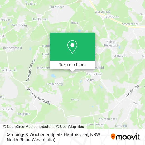 Карта Camping- & Wochenendplatz Hanfbachtal