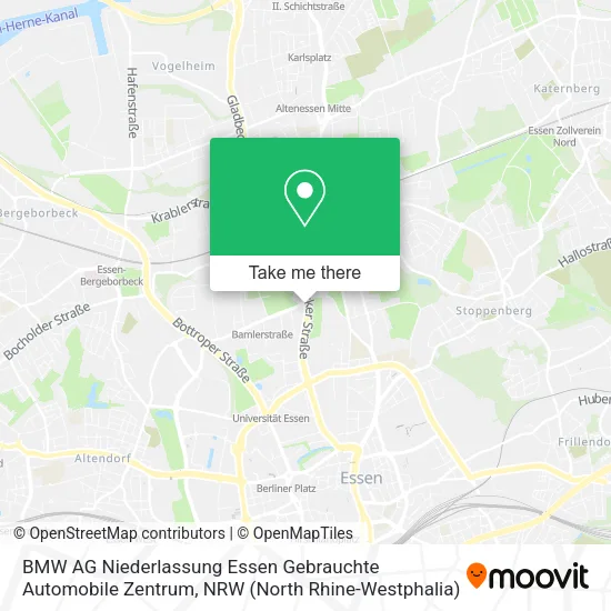 Карта BMW AG Niederlassung Essen Gebrauchte Automobile Zentrum