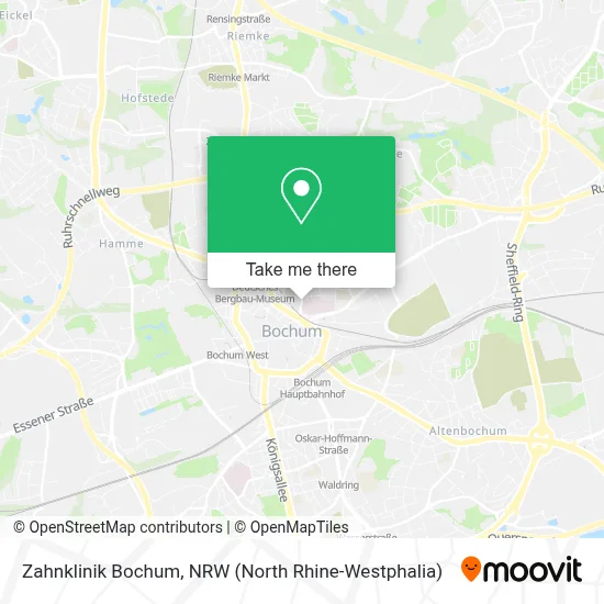 Zahnklinik Bochum map