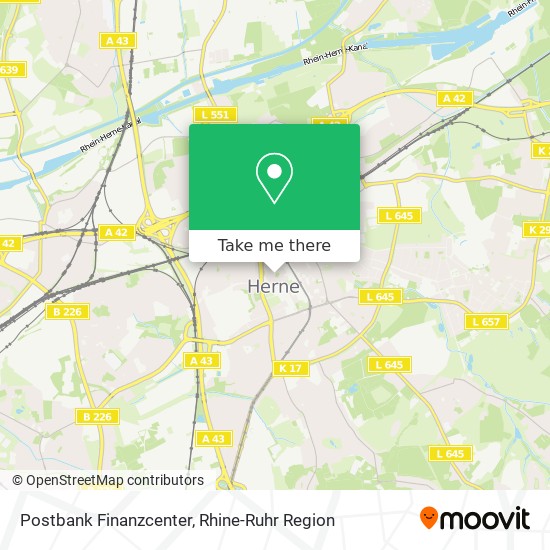 Postbank Finanzcenter map