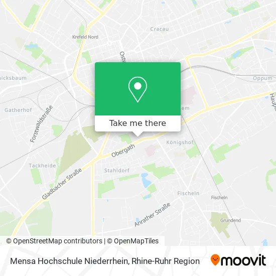 Карта Mensa Hochschule Niederrhein