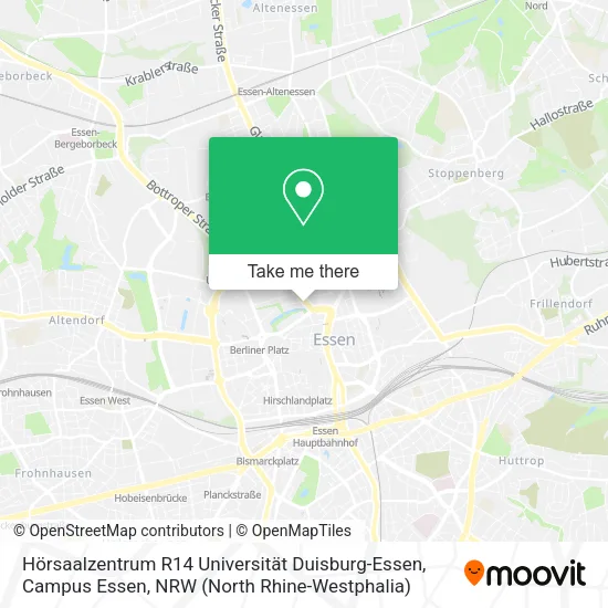 Карта Hörsaalzentrum R14 Universität Duisburg-Essen, Campus Essen