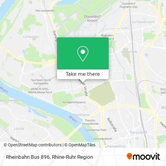 Rheinbahn Bus 896 map