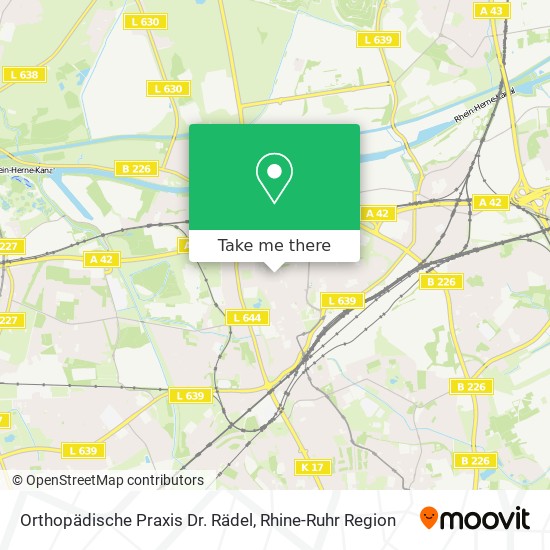 Orthopädische Praxis Dr. Rädel map