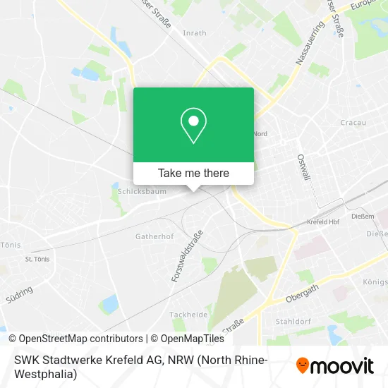 SWK Stadtwerke Krefeld AG map