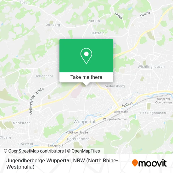 Jugendherberge Wuppertal map