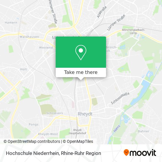 Hochschule Niederrhein map